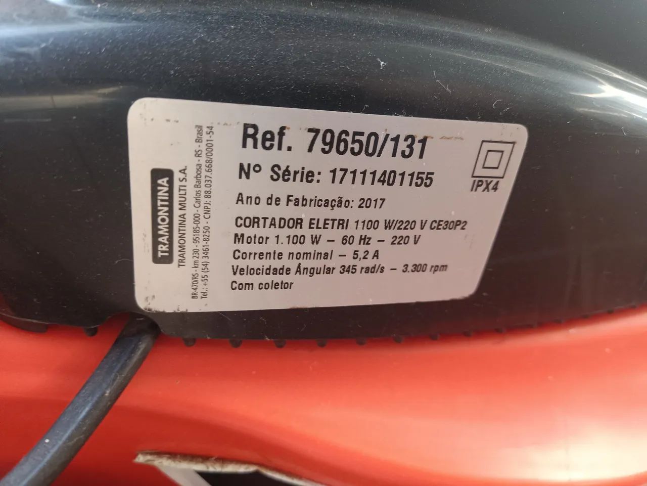 Cortador de grama Tramontina 220v. - Foto 4