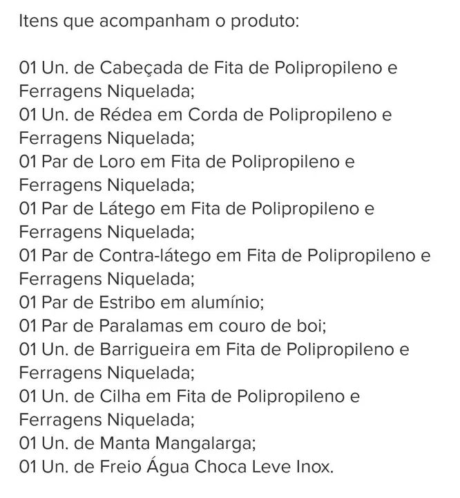 Sela Completa Para Cavalo - Couro Legítimo - Foto 3