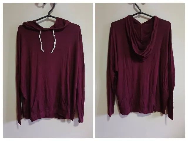 Camiseta Manga Longa Vinho Forever 21 Original - Foto 2