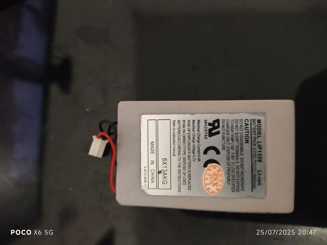 Bateria LIP1359 para controle de pS3
