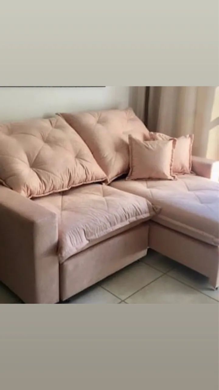 Sofá em linho rosê  - Foto 3