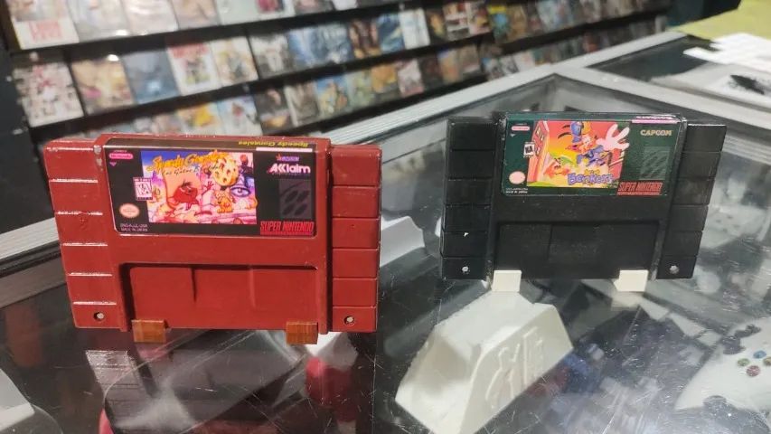 SUPER NINTENDO BABY ORIGINAL GRADIENTE L1 MOD AV LED VERM COM 2 CONTROLES 2 JOGOS E CABOS - Foto 5