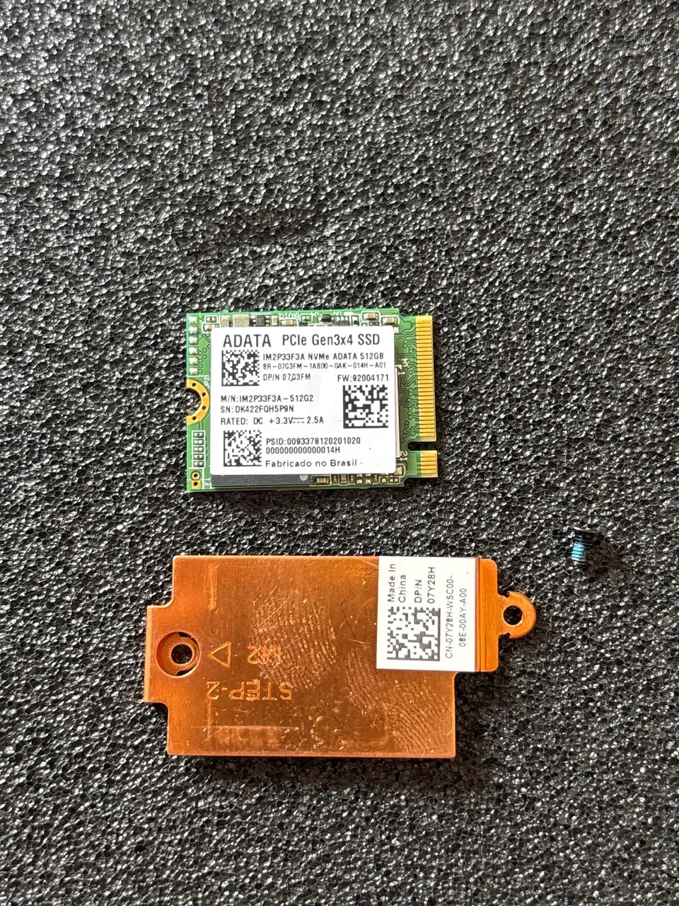 SSD NVMe ADATA 512GB M.2 PCIe Gen3x4 - USADO e Testado