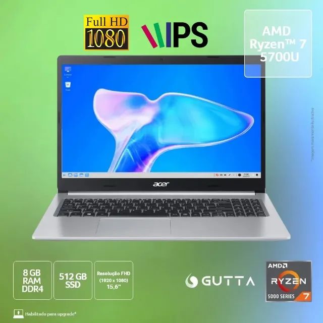 [SEALED] Acer Ryzen 7 Notebook, 8GB, 512GB SSD, 15.6" Full-HD IPS [+INVOICE] Card Accepted64317758819201124