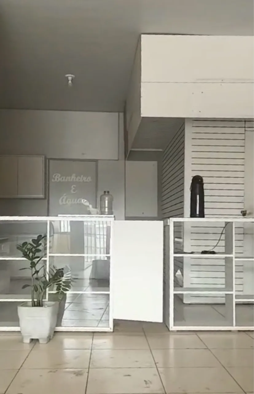 Vitrine, painel e gaveteiro