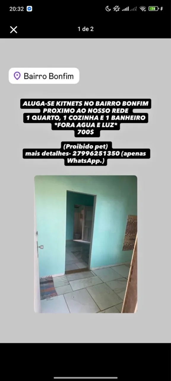 Aluga - se Kitnet no Bonfim