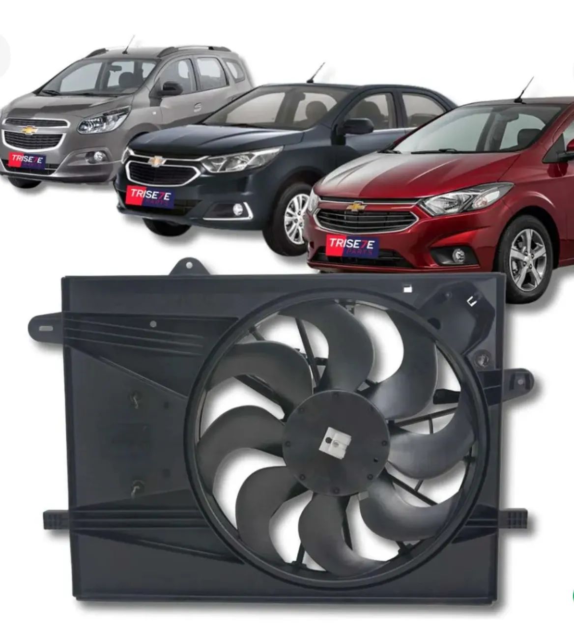 GMV ventoinha Onix Prisma Spin 2017-2019 completa com defletor