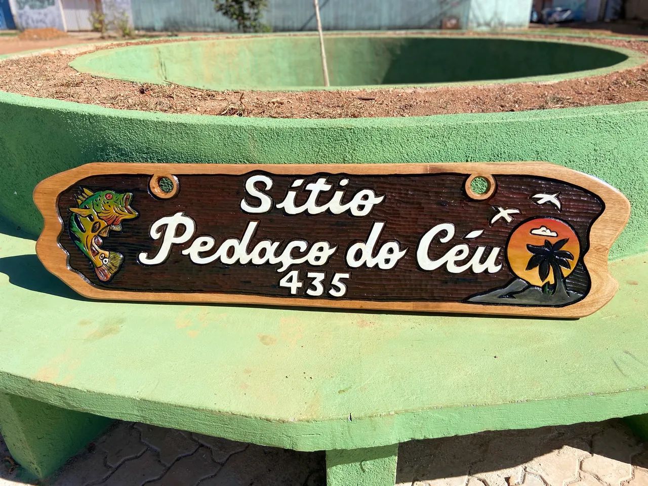 Placa entalhada em madeira maciça  - Foto 2