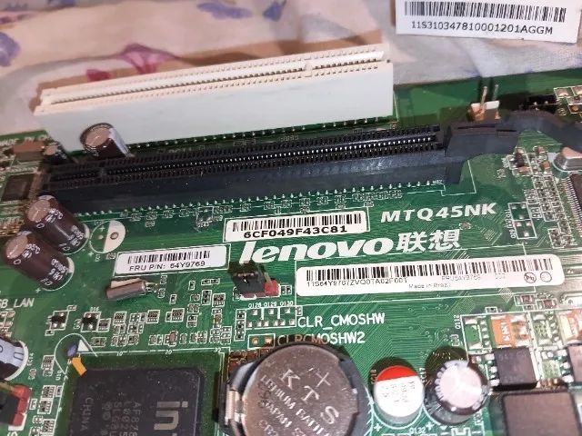 KIT placa mãe com espelho  775 Lenovo MTQ45NK com Dual core E2220 e 1GB de ram ddr3 funcio - Foto 3