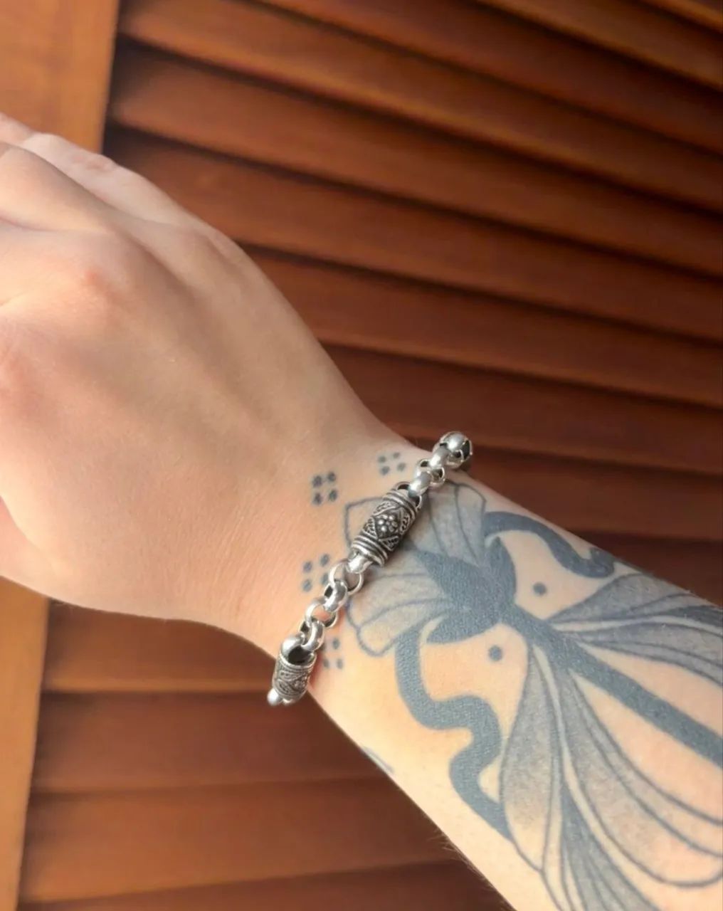 pulseira tailandesa tambor prata 925 (nova) - Foto 5