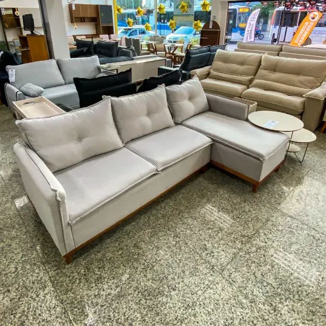Sofá Chaise Orlando 2,40m Linho  Produto Novo!! Pronta Entrega!! - Foto 5