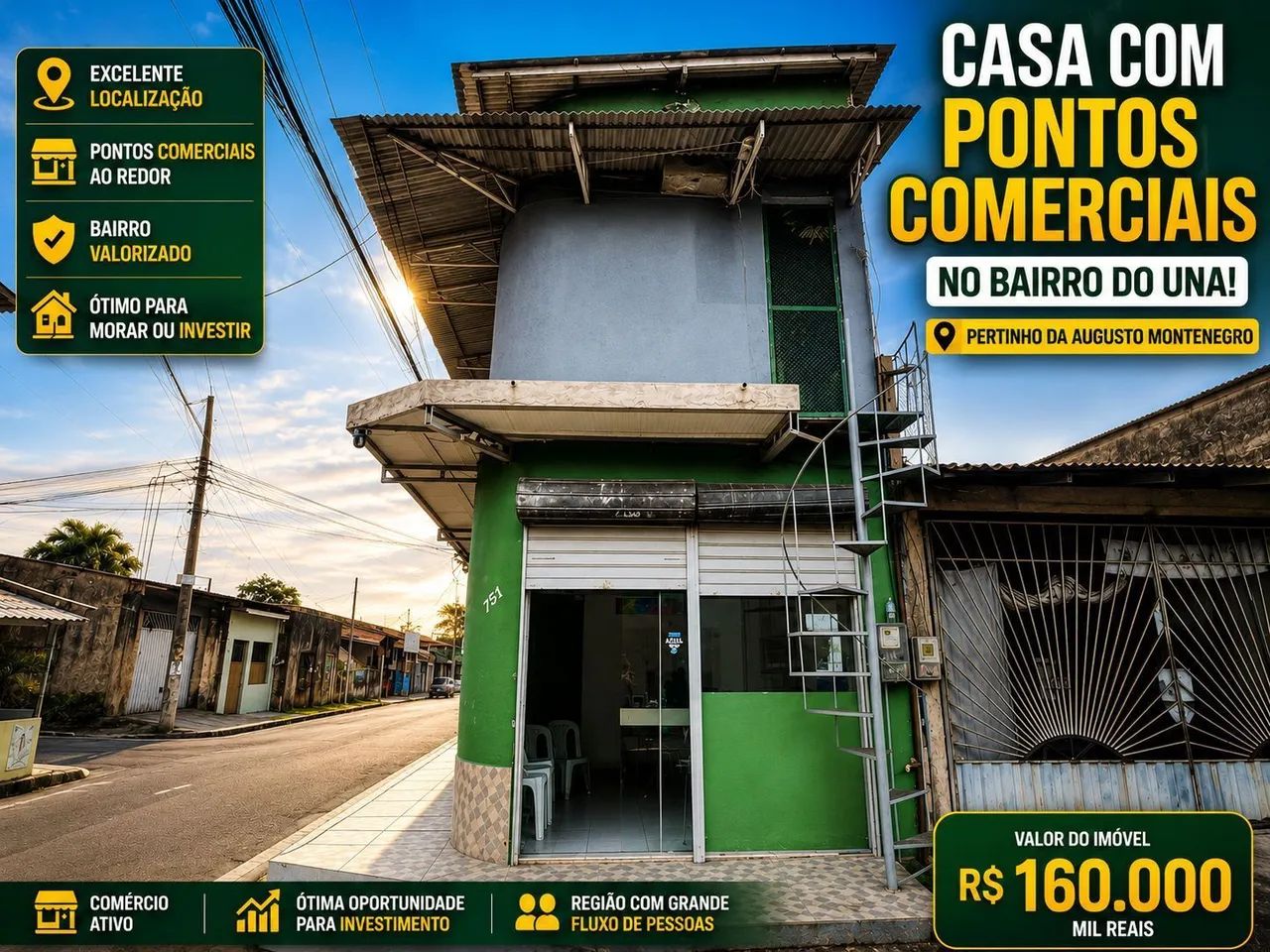 Vendo se prédio com 3 pontos comercias embaixo e morada em cima. Aceito Proposta - Foto 2