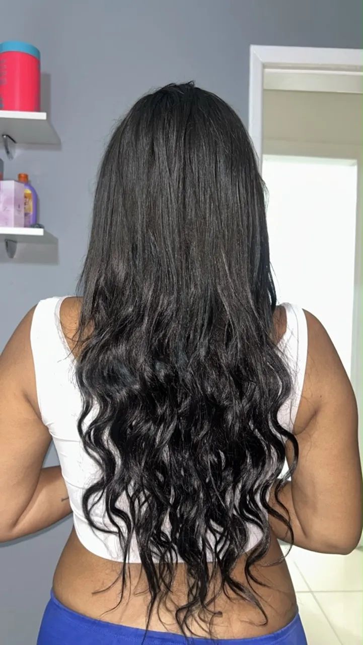 Cabelo humano 65 cm 