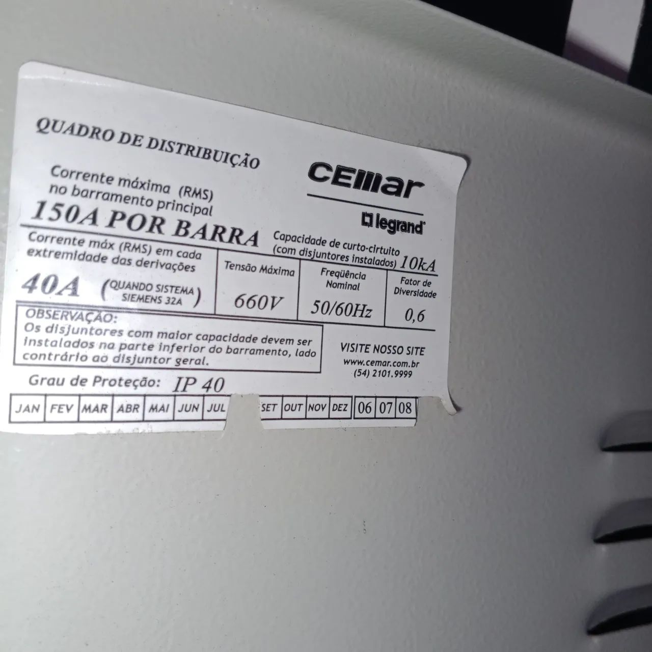 Quadro de força CEMAR  - Foto 2