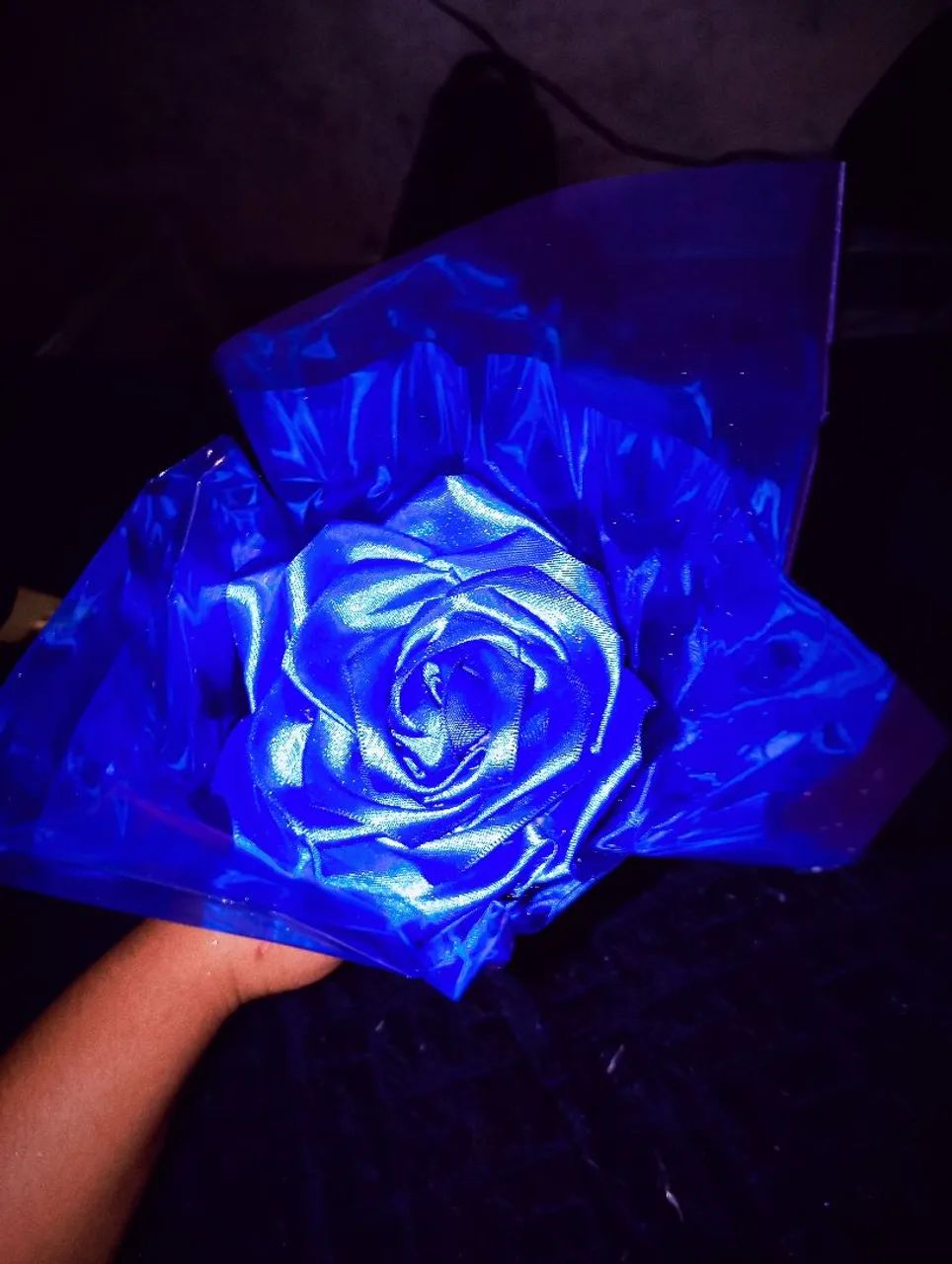 Uma unidade de rosa cetim
