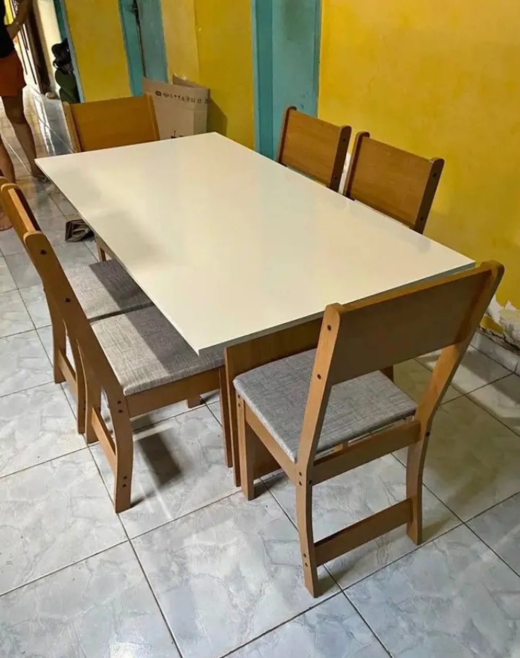 Mesa Karla 6 Cadeiras Nova Produto Na Caixa/Entrega É Montagem Grátis Loja RL Moveis  - Foto 2