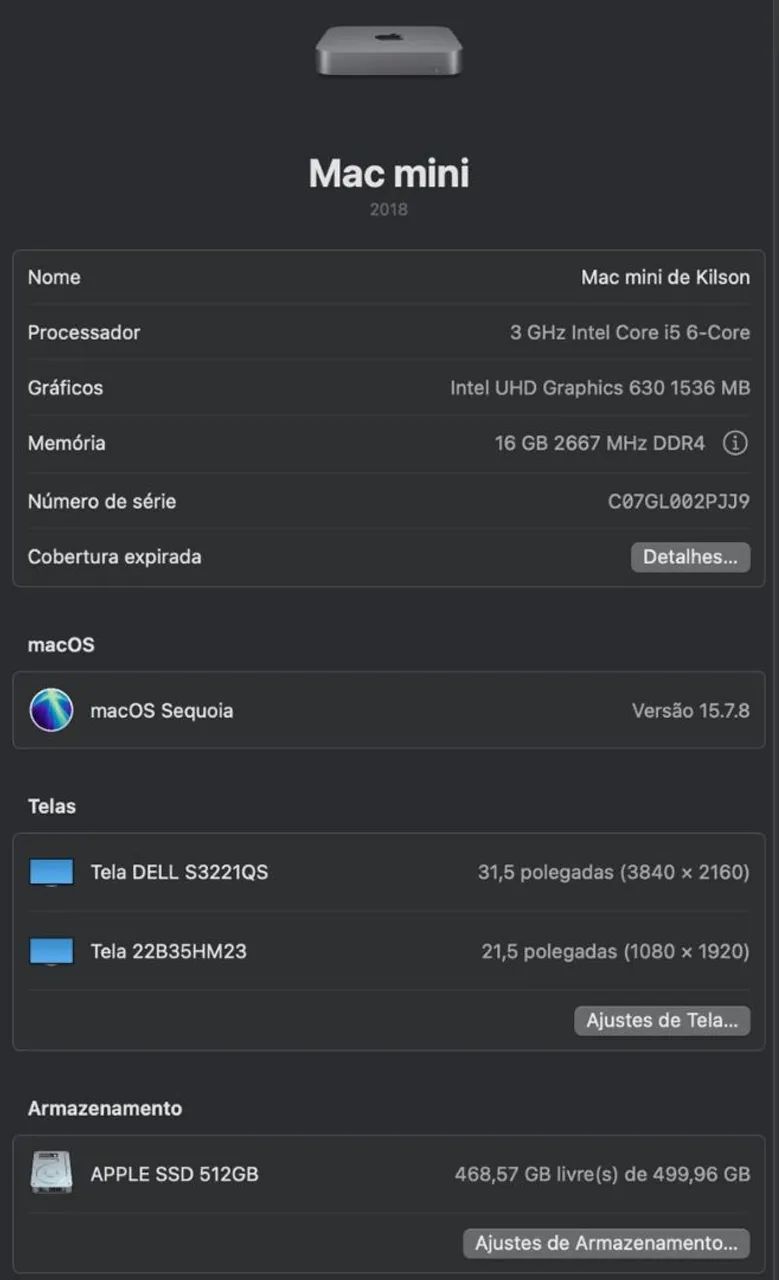 Mac Mini 2018 i5 6-core 512/16GB (raro) - Foto 2