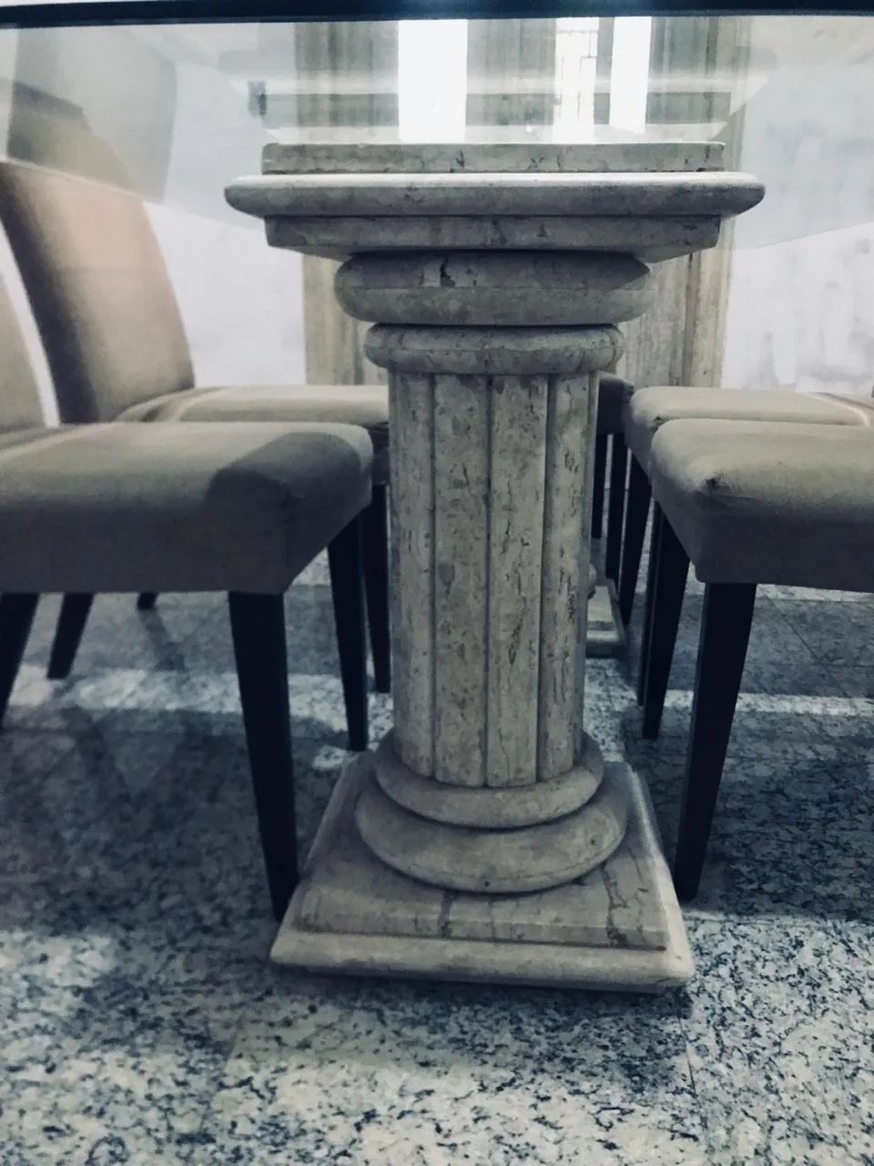 Mesa de mármore e vidro - Foto 2