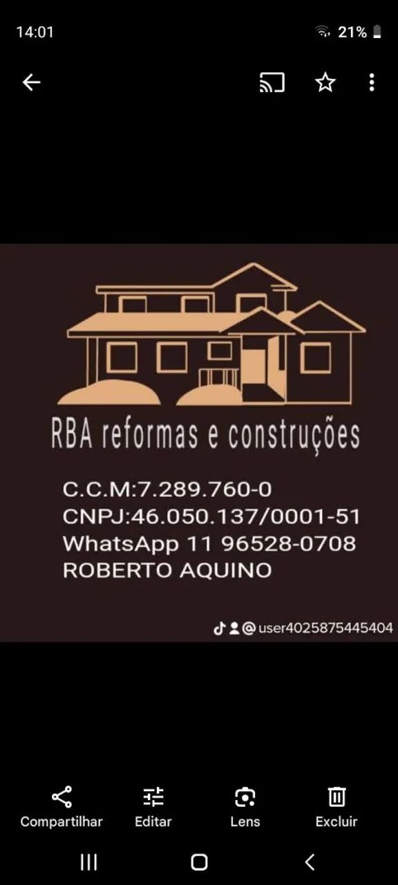 Serviços de pedreiro e reformas 