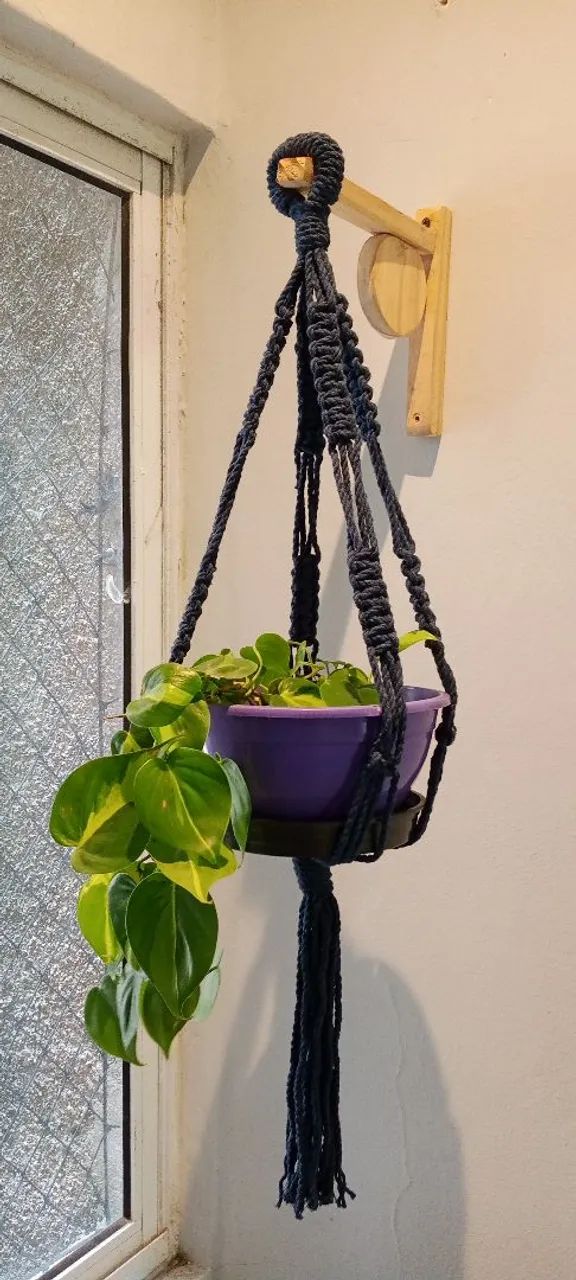 Suporte de plantas macramé  - Foto 5