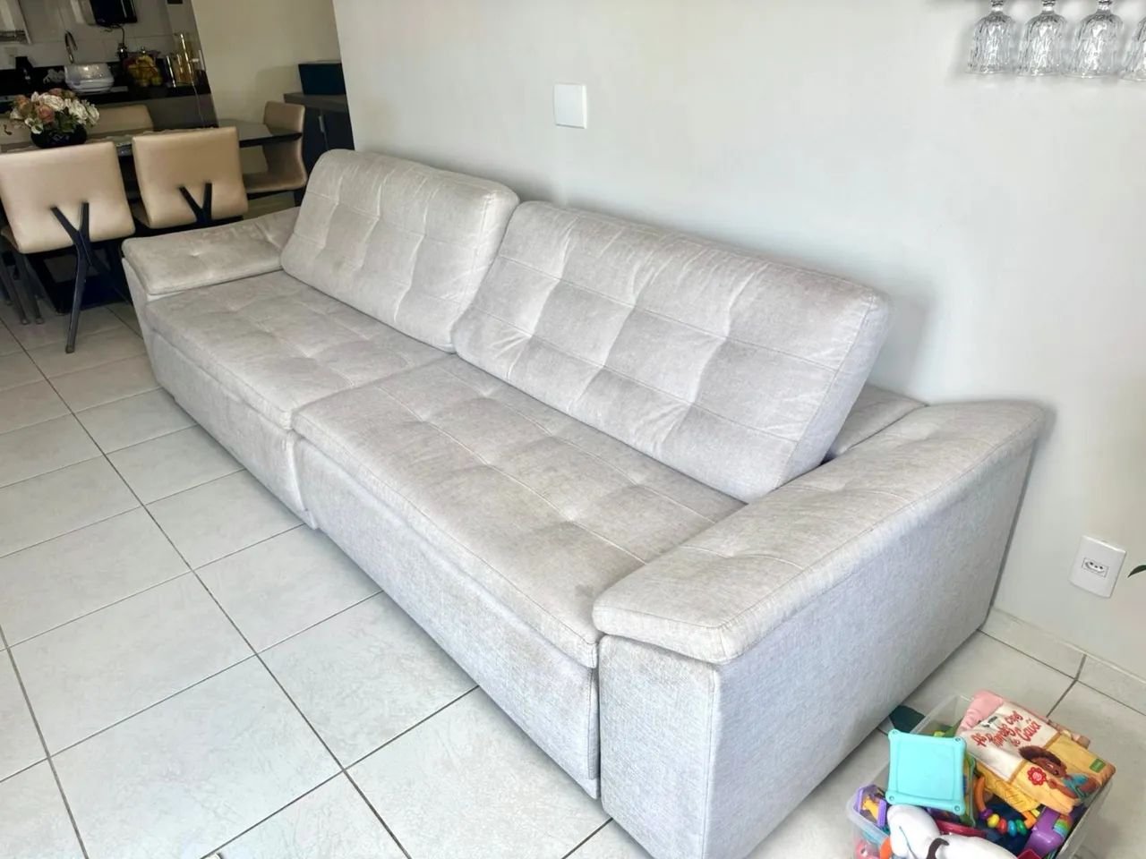 Sofá retrátil 2,90 mts super conservado - Foto 3