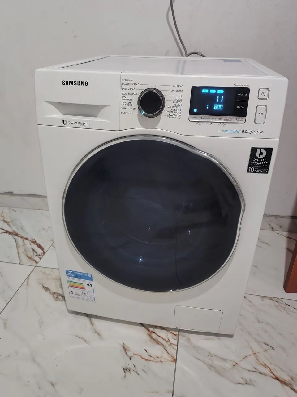 Máquina de lavar e e seca Samsung 09 kg