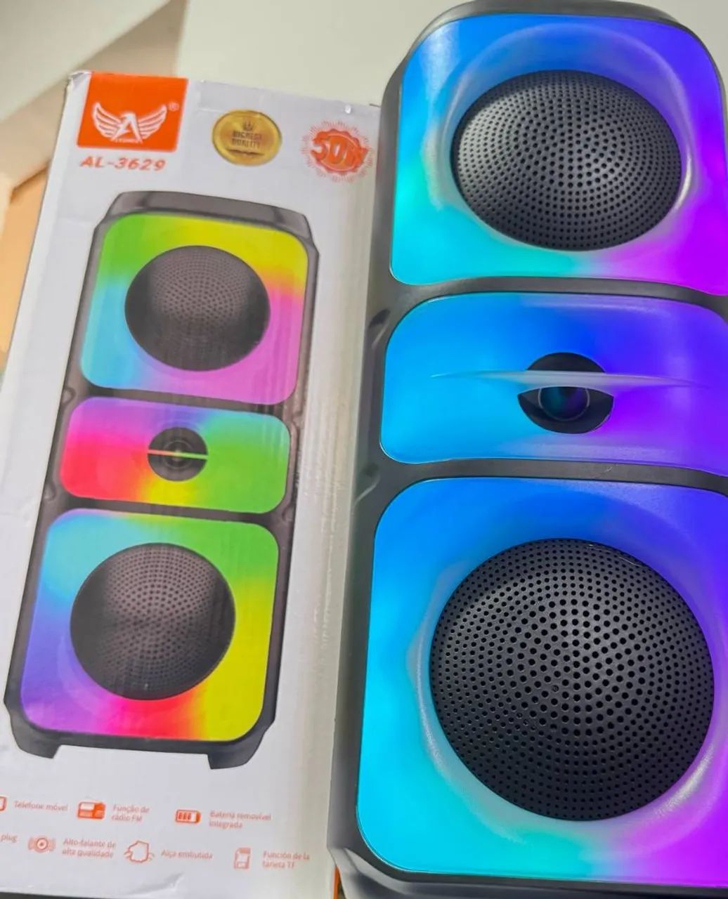 Caixa de som bluetooth original 50w grande - Foto 3