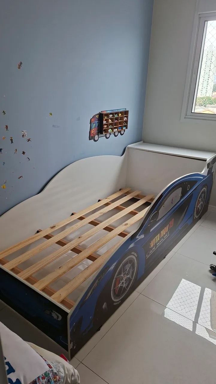 Cama infantil carro com baú - Foto 4
