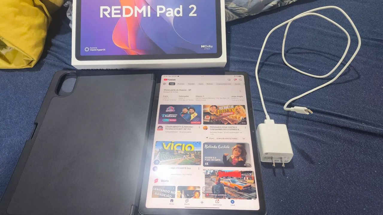 Redmi Pad 2 sem uso, capa mouse e teclado logitech - Foto 2