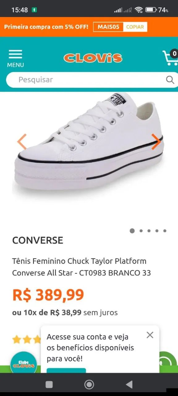 TÊNIS CONVERSE ALL STAR Chuck Taylor  - Foto 5