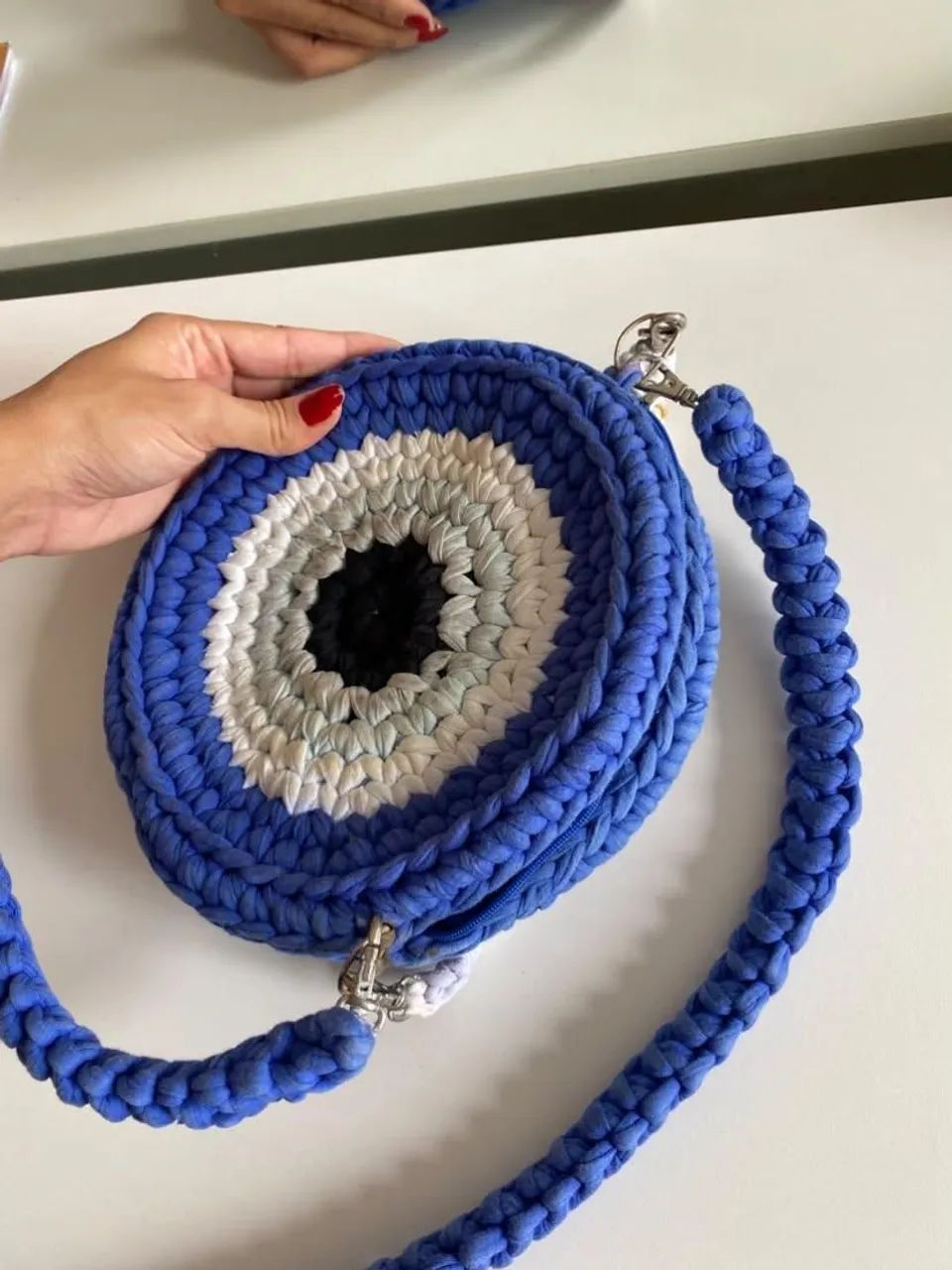 Bolsa Olho Grego crochê  - Foto 5