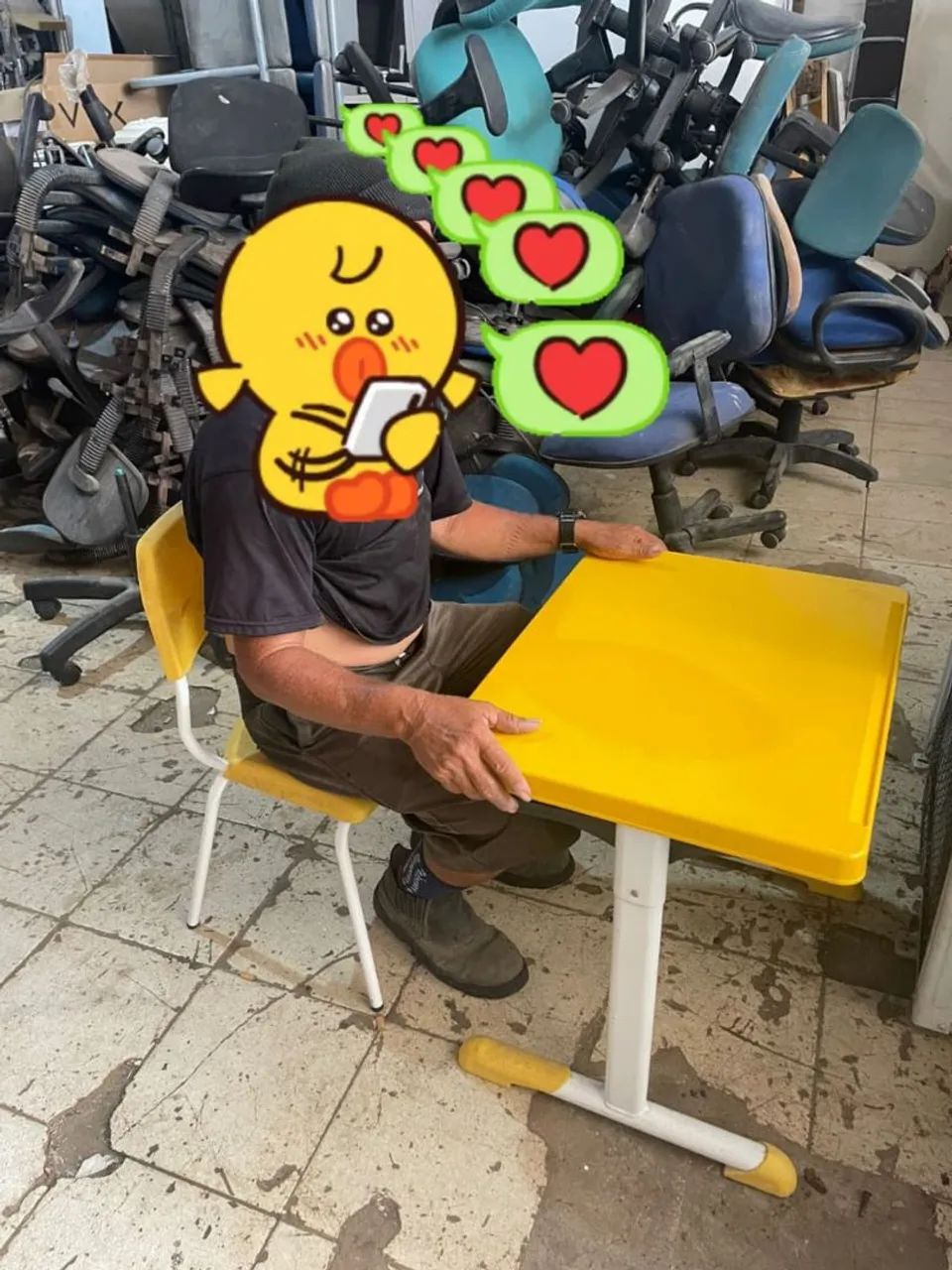 Cadeira e mesa juvenil escolar - Foto 3