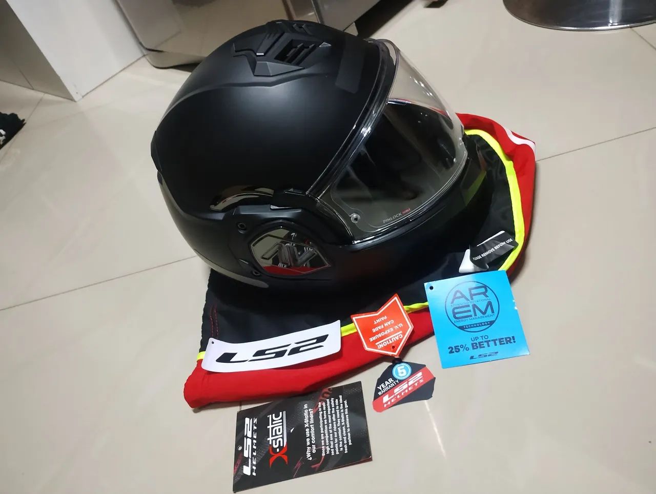CAPACETE LS2 ADVANT FF906 ESCAMOTEÁVEL  - Foto 3