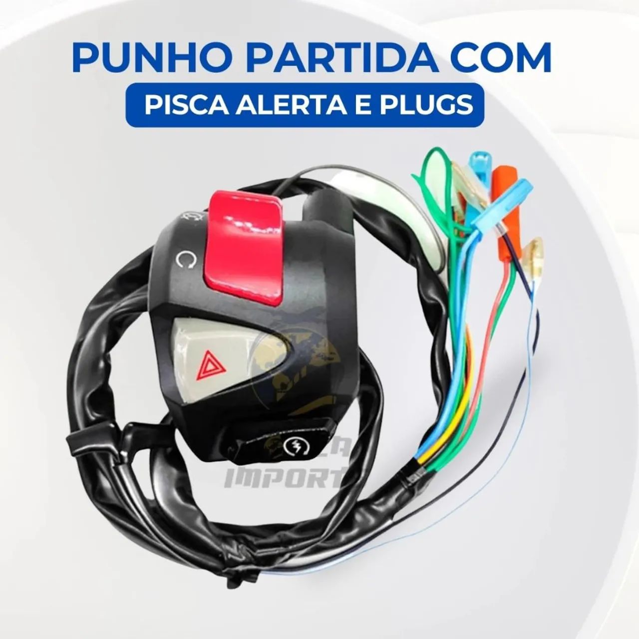 Punho de Partida com pisca alerta Honda Titan/Fan/Start - Plug & Play - Foto 3