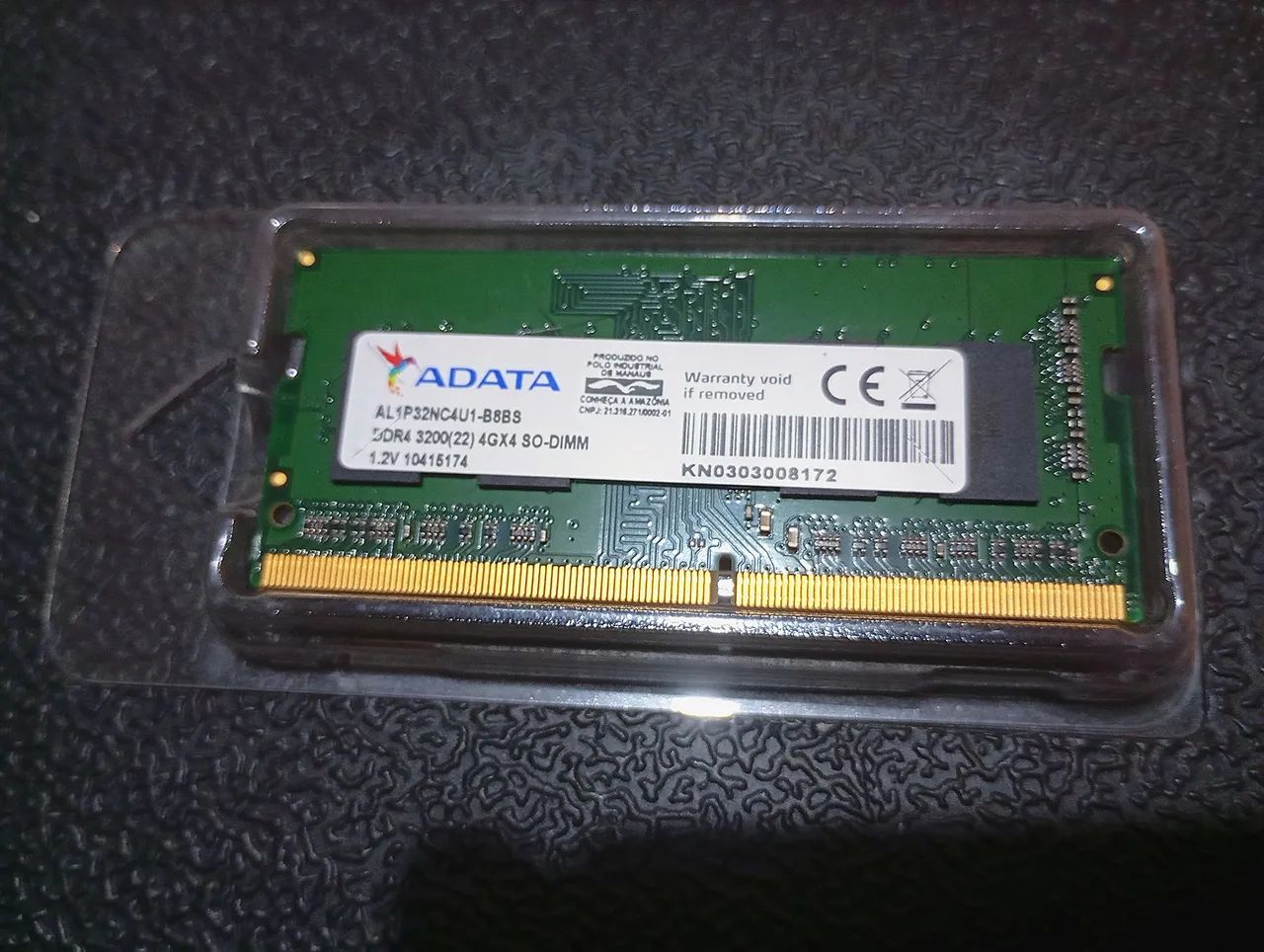 memória ram notebook 4gb ddr4 ( ADATA )