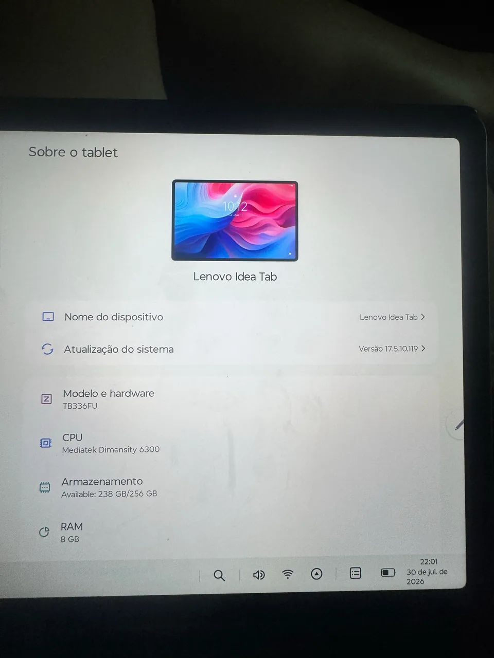 Tablet Lenovo Idea tab com capa teclado com NF  - Foto 2