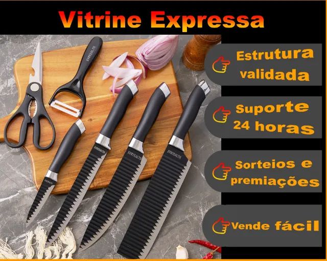 Kit 6 Peças Facas Antiaderente