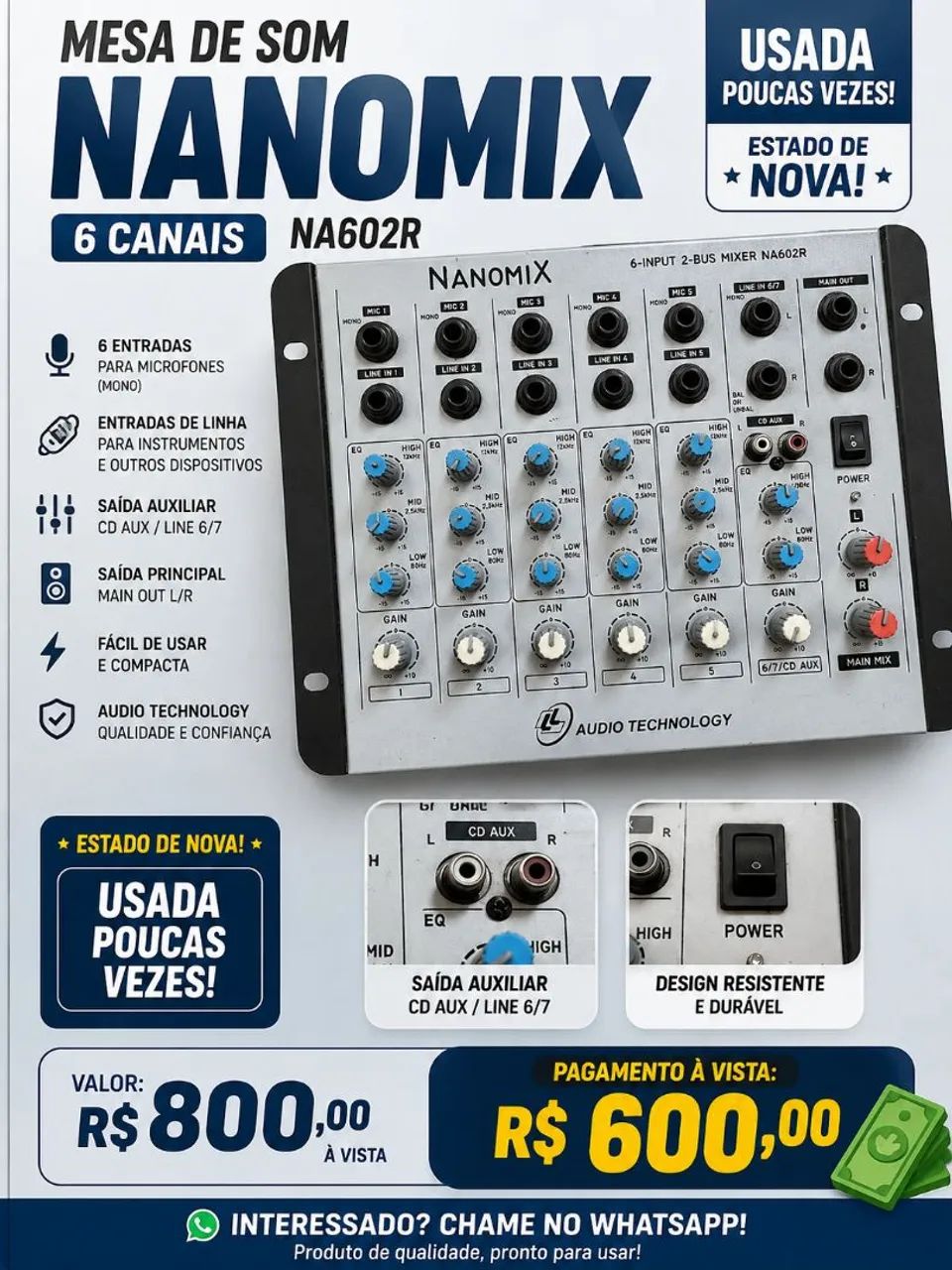 Mesa de som Nanomix 