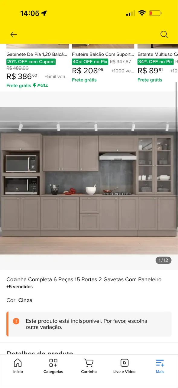 Jogo de cozinha 