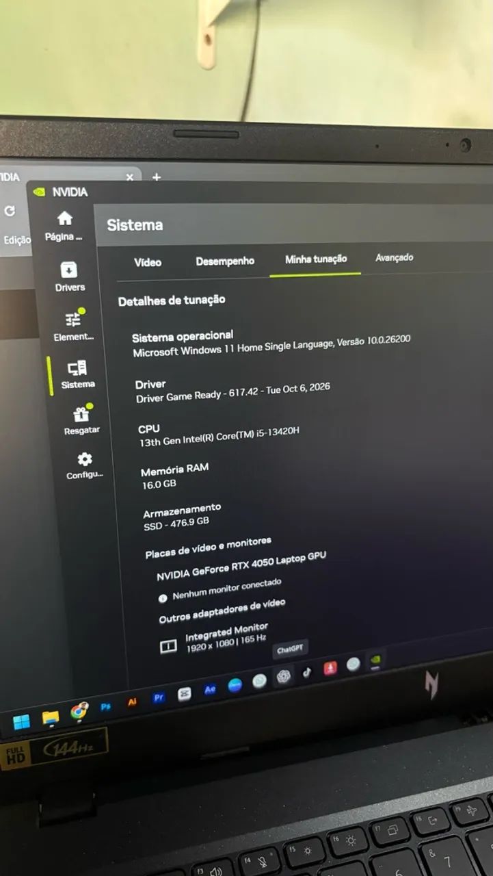 Notebook Gamer Acer Nitro V15 RTX 4050 - 16 GB RAM - Foto 4
