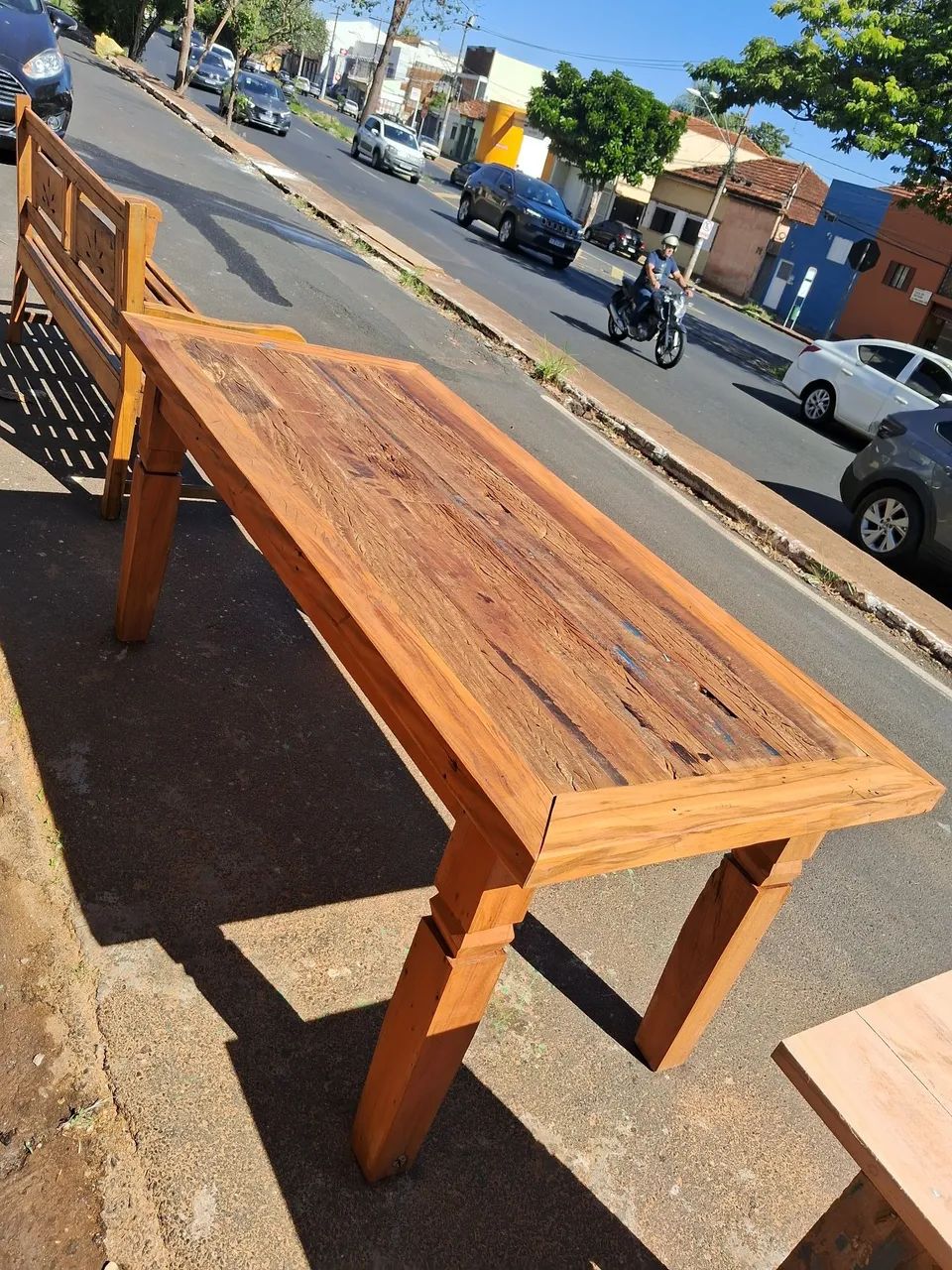 Mesa de madeira de demolição rustica  - Foto 3