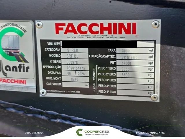 Rodotrem Graneleiro Facchini Zero Km 2027 Dolly 5ª Roda - Foto 4