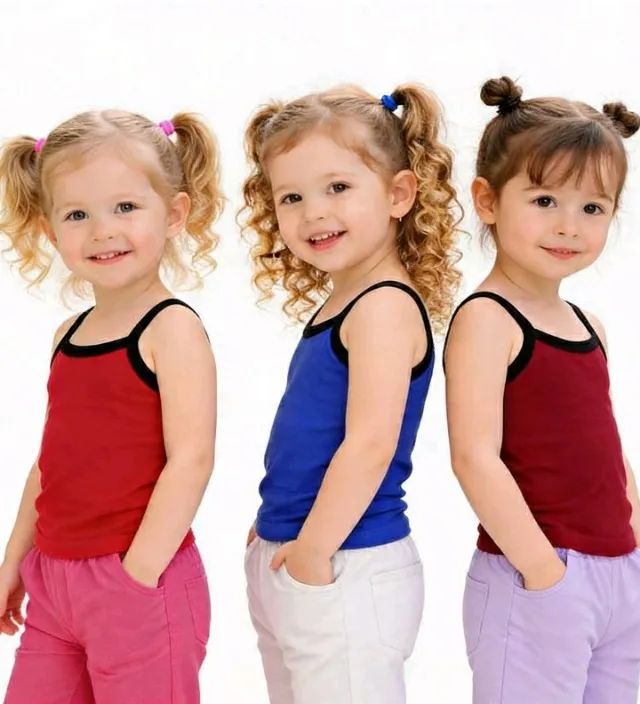 KIT COM 3 REGATAS ALCINHA INFANTIL - Foto 2