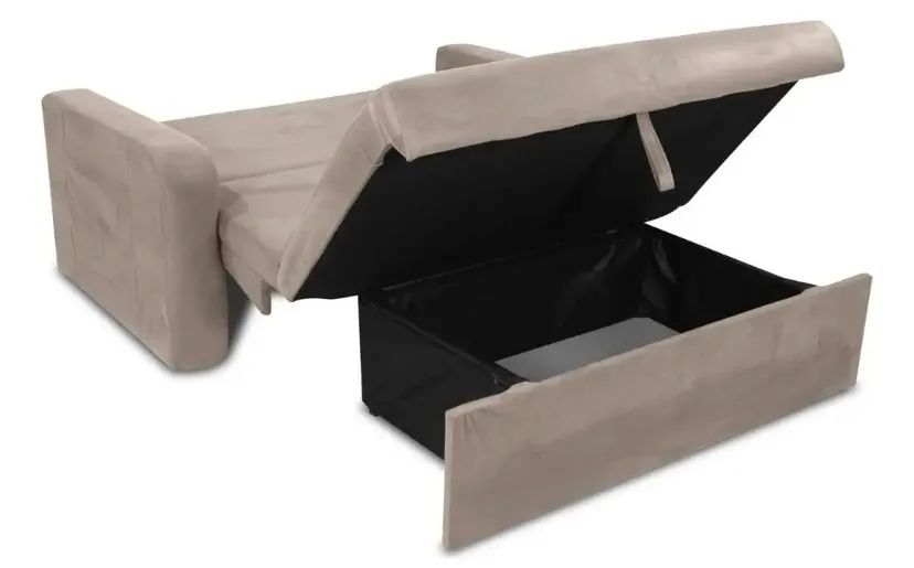 Sofá-cama 140cm 2 Lugares Com Baú Multimóveis BEGE - Foto 5