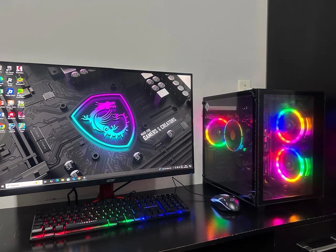Pc Gamer RYZEN 7 Completo Novo c/ Garantia 