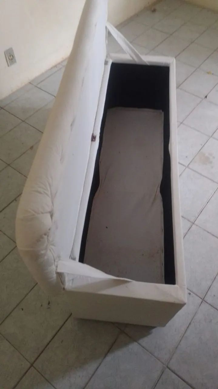 Vendo cama king com baú, praticamente nova. Tel *  - Foto 4