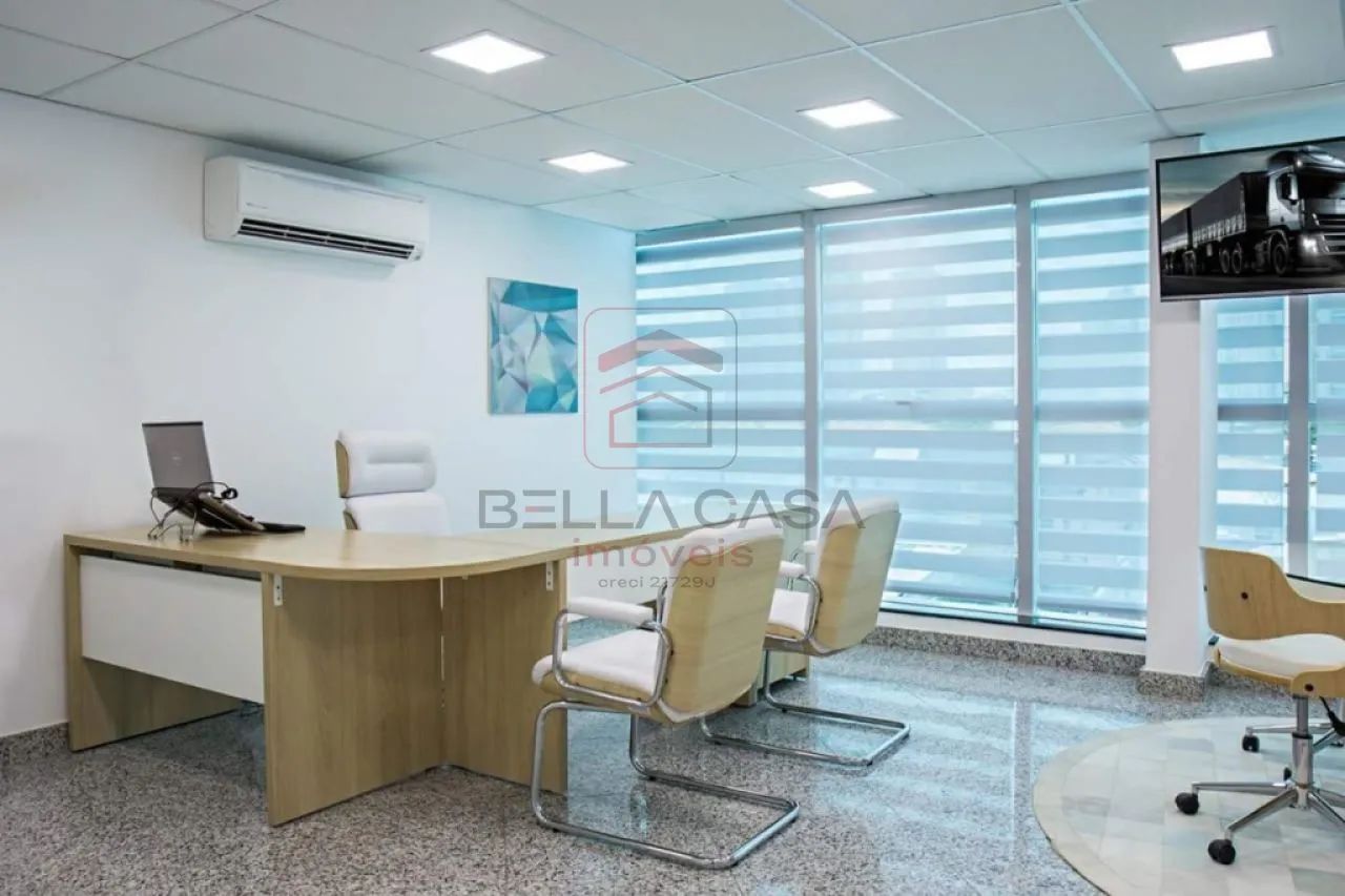 123,06 m² - Excelente sala comercial, sem os móveis, com ar condicionado, 3 banheiros - Foto 7
