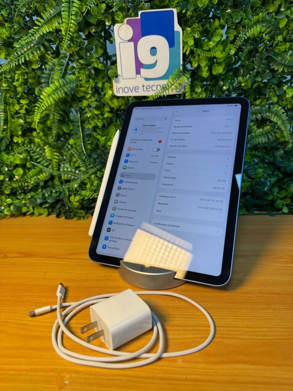 iPad (Wi-Fi) 10° geração  A2696 Chip A14 Bionic, Hexa Core  64GB fonte original Apple - Foto 5