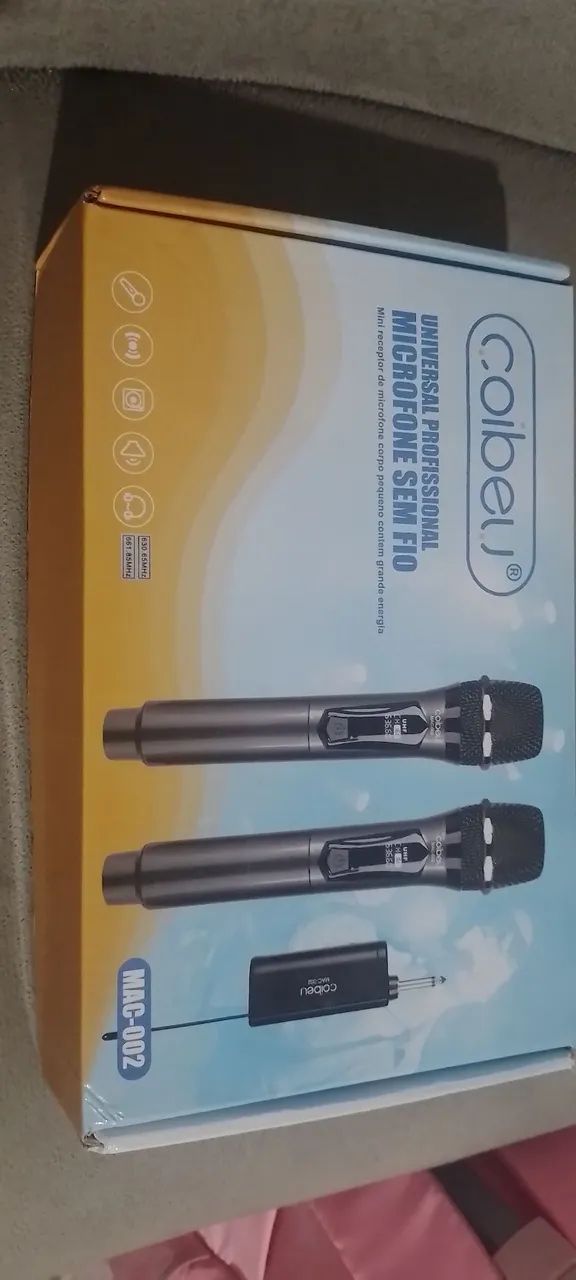 Microfone sem fio duplo
