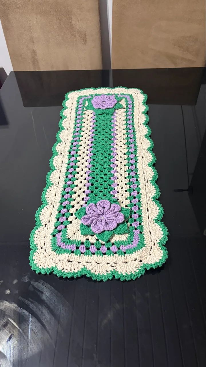 Trilho de Mesa de Crochê - Foto 2